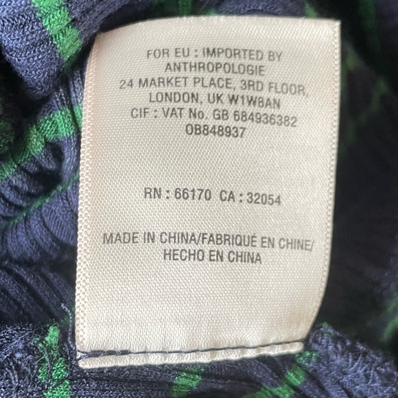 MAEVE BY ANTHROPOLOGIE KNIT PULLOVER FLUTTER HEM DRESS, NAVY/GREEN SZ XS - Picture 4 of 12